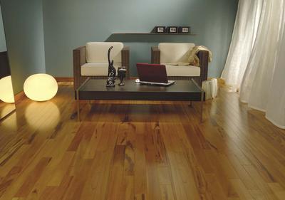 Custom hardwood floor refinishing with dark stain